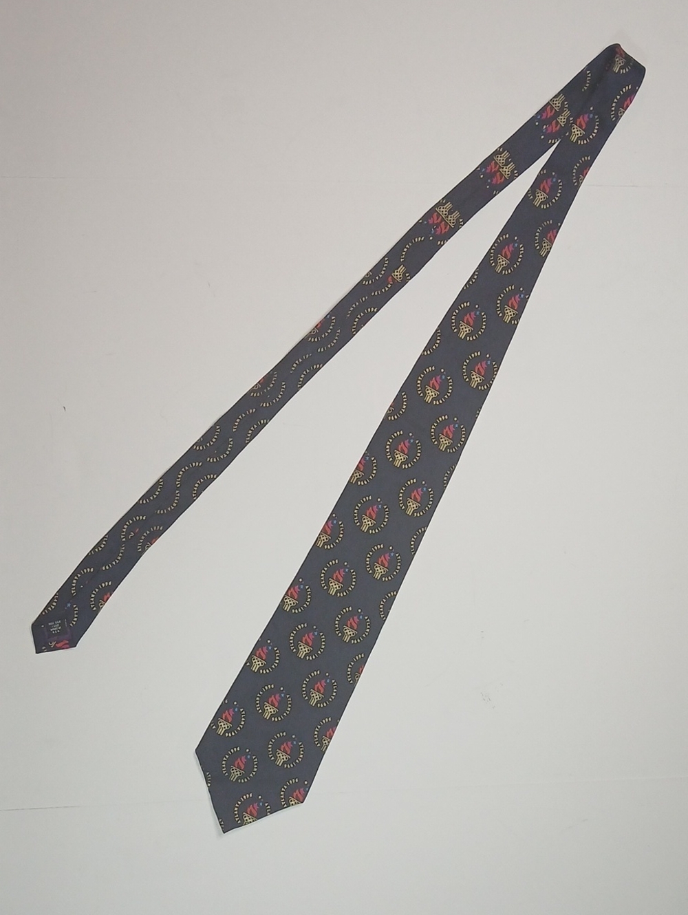 Olympic Games Collection By John Henry Atlanta 1996 Men's Navy Silk Tie